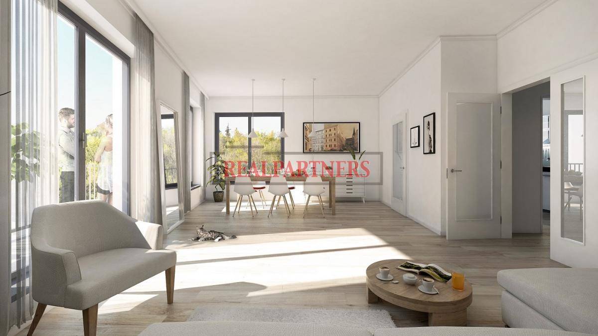 Nový byt 1+kk o ploše 43,47m² na rozhraní Smíchova a Radlic.