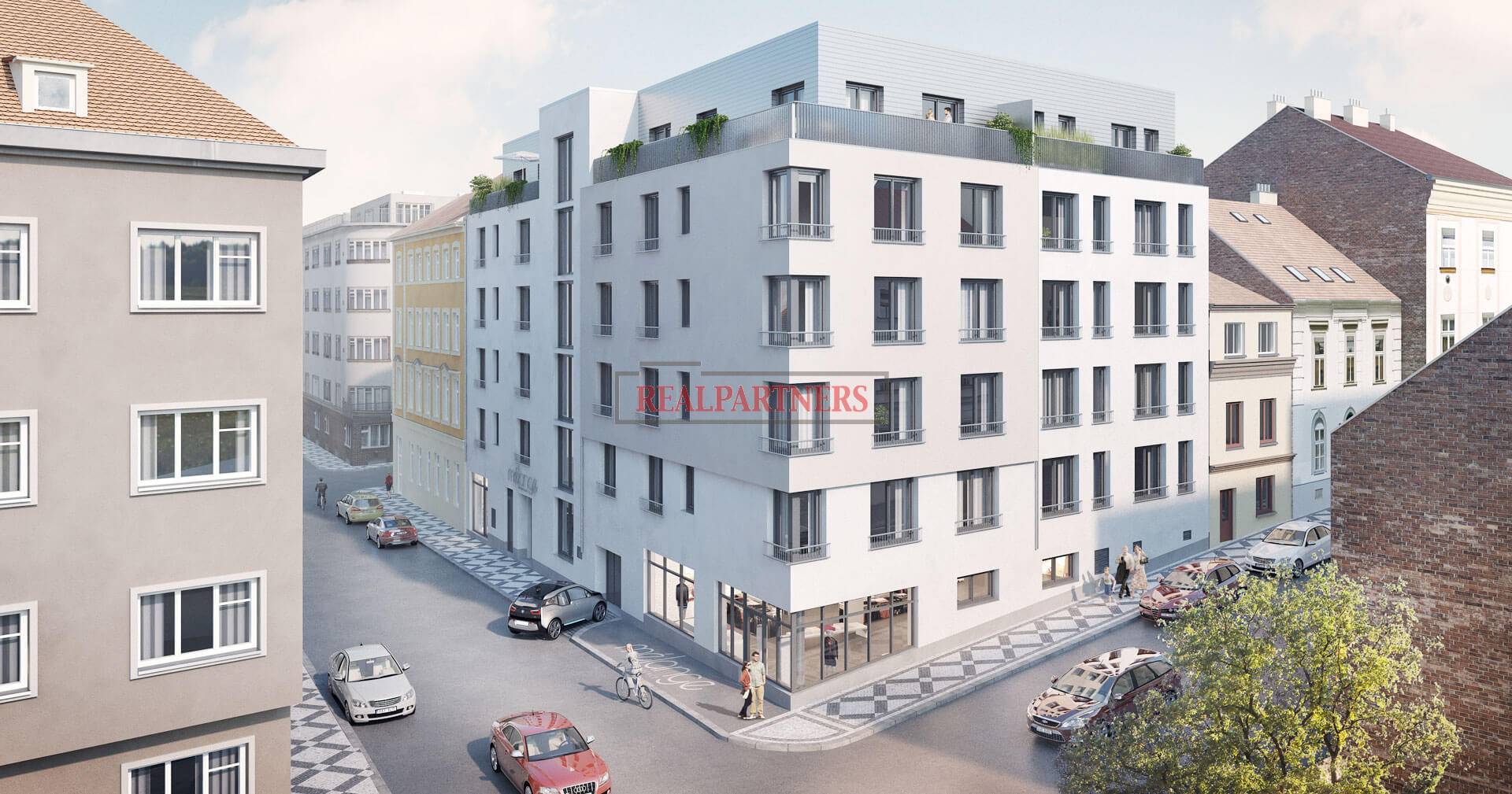 Nový byt 2+kk o ploše 52,52m² na rozhraní Smíchova a Radlic.